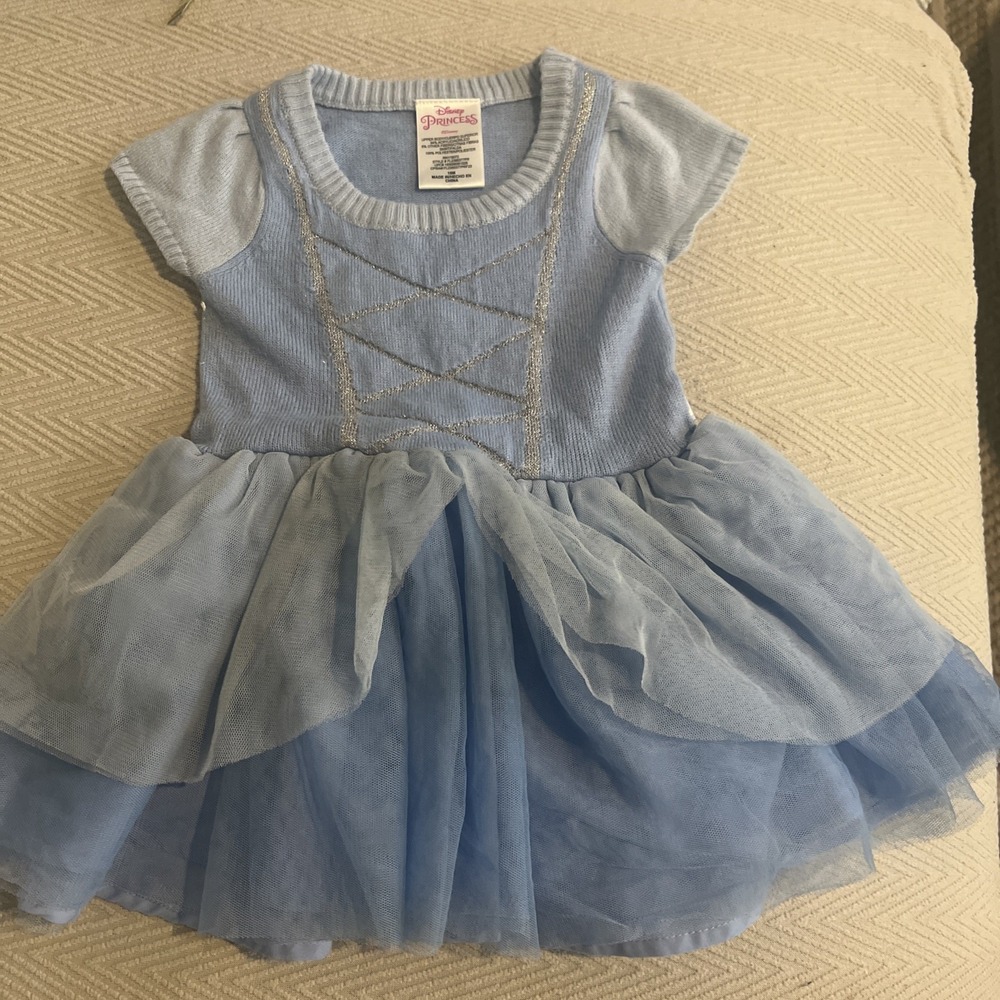 Disney Princess Cinderella Sweater Tutu Dress Costume Blue 18M FL2385377PR